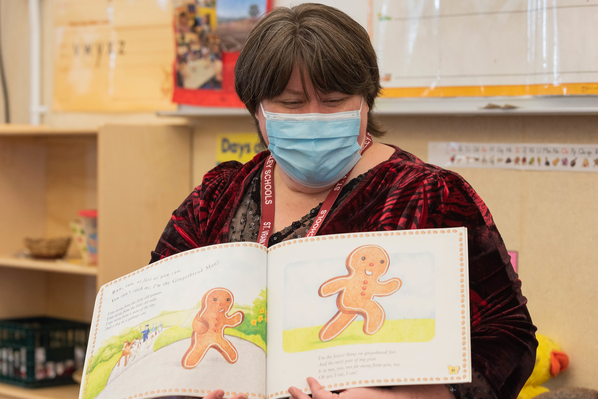 Guest teacher reading to students